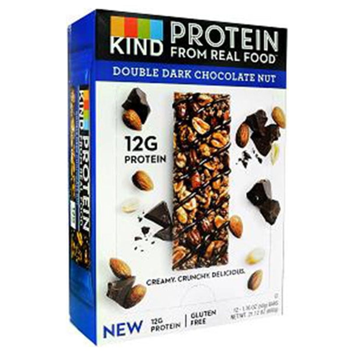 KIND Protein Bars, Double Dark Chocolate Nut, Gluten Free, 12g Protein