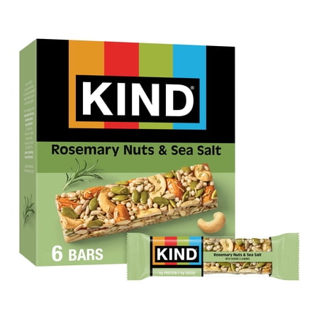 KIND Gluten Free Rosemary Nuts & Sea Salt Bars 6 Bars 8.4oz