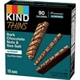 thumbnail image 1 of KIND THINS Dark Chocolate Nuts & Sea Salt Bars (Now with Peanuts), Gluten Free, 4g Sugar, 0.74 oz bars, 10 count, 1 of 8