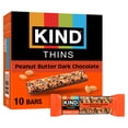 thumbnail image 1 of KIND Thins Gluten Free Peanut Butter Dark Chocolate Bars, 0.74 oz, 10 Count Box, 1 of 14