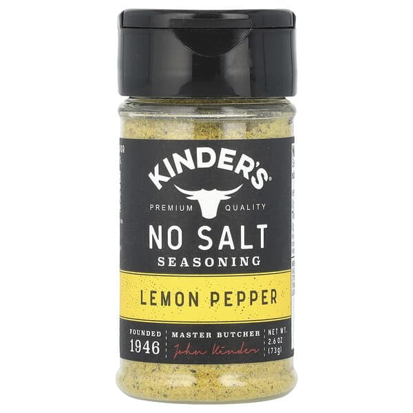 KINDER'S, No Salt Seasoning, Lemon Pepper, 2.6 oz