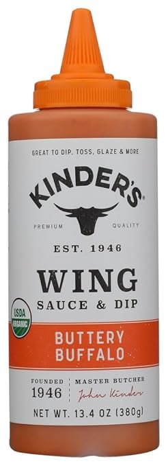 KINDERS Organic Buttery Buffalo Wing Sauce, 13.4 OZ