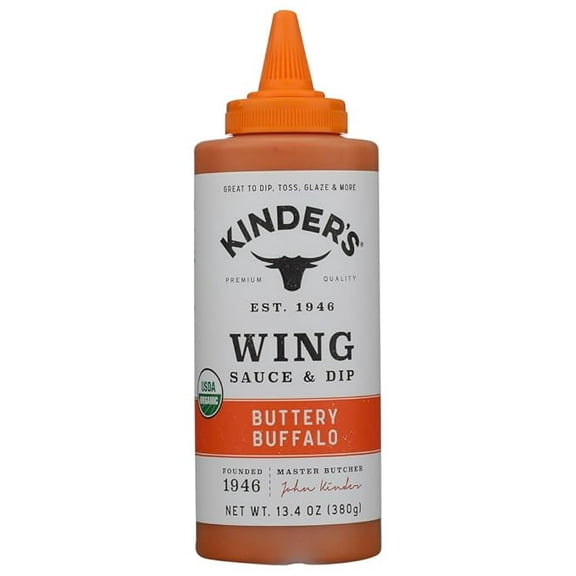 KINDERS Organic Buttery Buffalo Wing Sauce, 13.4 OZ