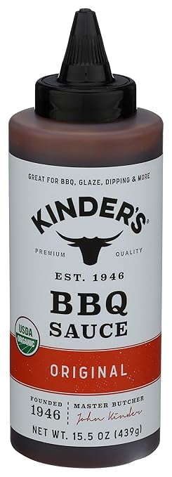 KINDERS Organic Mild BBQ Sauce 15.5oz, 15.5 OZ