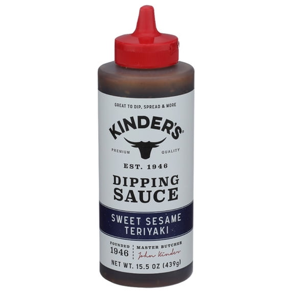 KINDERS Sauce Dipping Teriyaki 15.5 oz (Pack of 6)