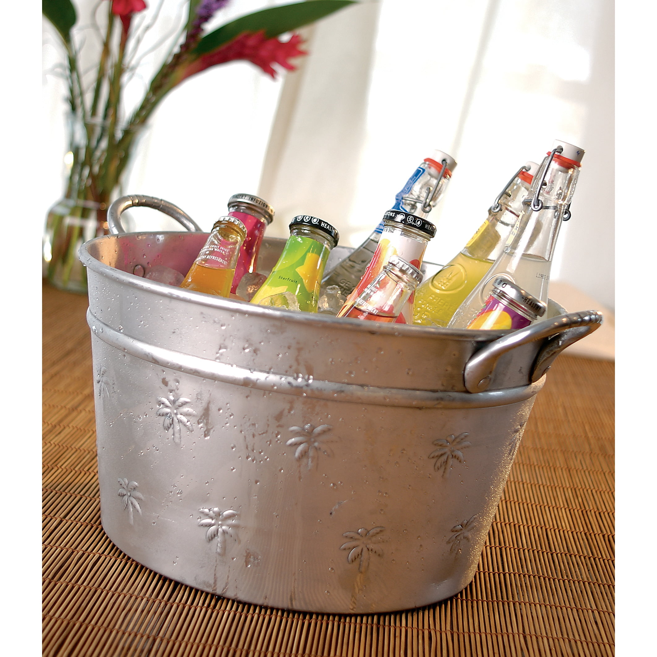 Indo-Persian Brushed Nickel Plated Majestic Wine & Ice Bucket With