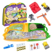 Kinetic Sand, Construction Zone with 1.75lb Sand, 2 Vehicles, Tools & Storage Case
