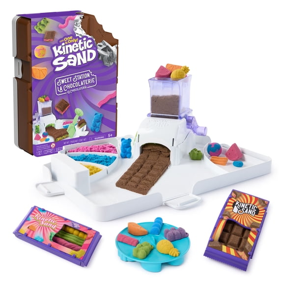 Kinetic Sand, Sweet Station with 1lb Play Sand, Tools & Candy Machine for Kids 5 and up