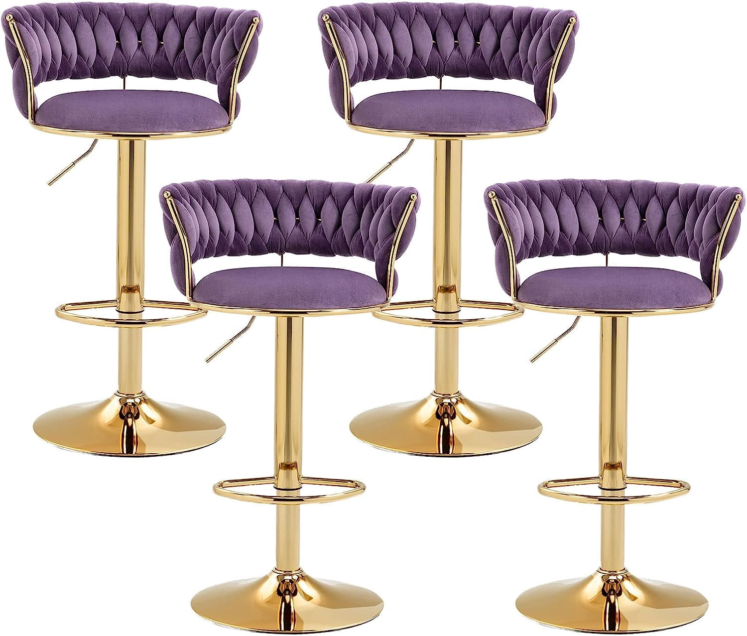 KINFFICT Bar Stools Set of 4, Counter Height Bar Stools, Barstools Bar ...