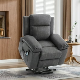 Weture Power Lift Recliner Chair with Heat and Massage for Elderly Leather Electric Recliner Chairs with Cup Holders and USB Port Big Oversized Recliner Chair for Seniors Black Walmart