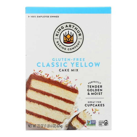 KING ARTHUR - Moist Gluten - Free Yellow Cake Mix - 22 OZ, Case of 6