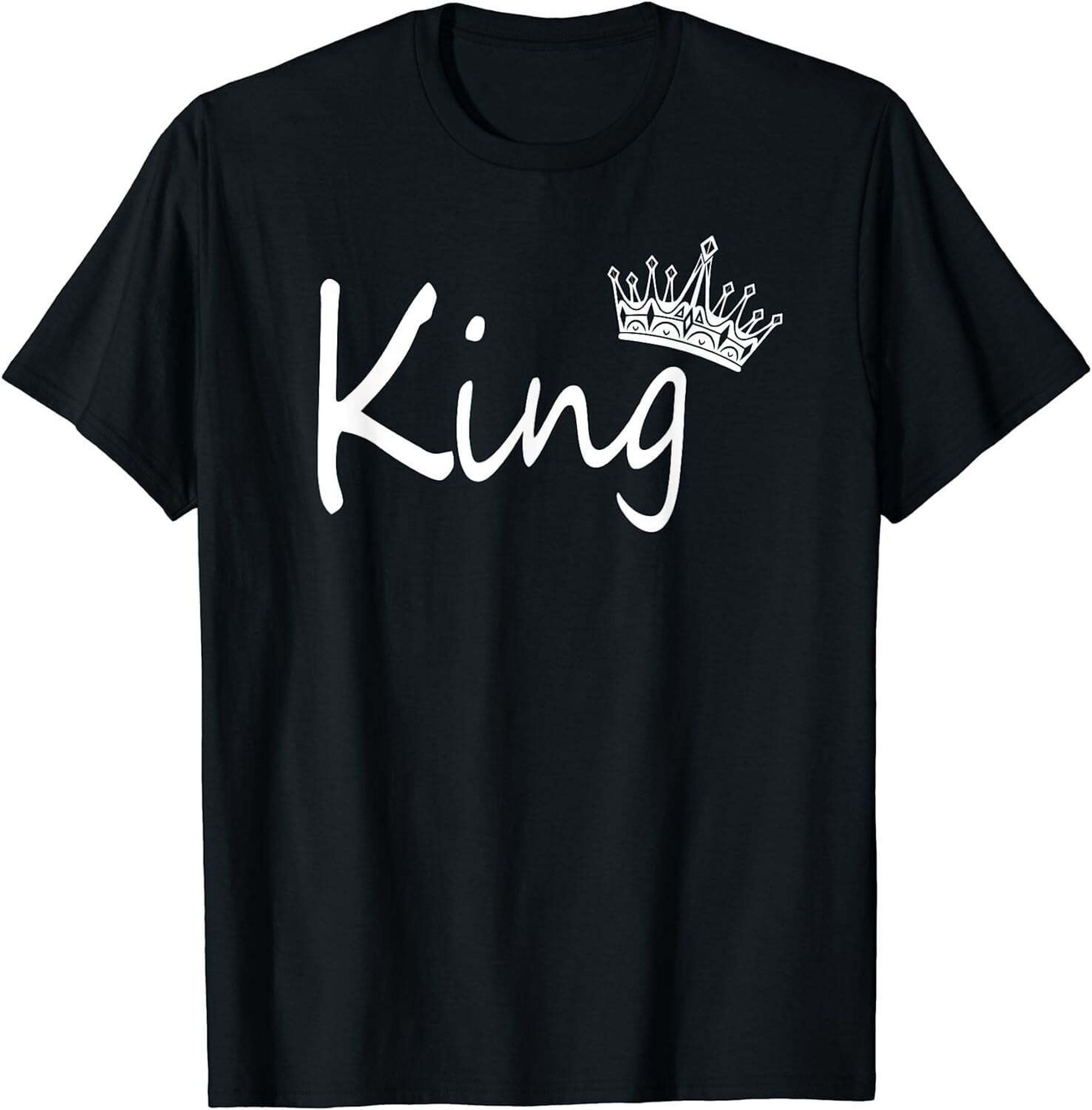 KING And Queen Crown Matching Couple Design For Him and Her TShirt