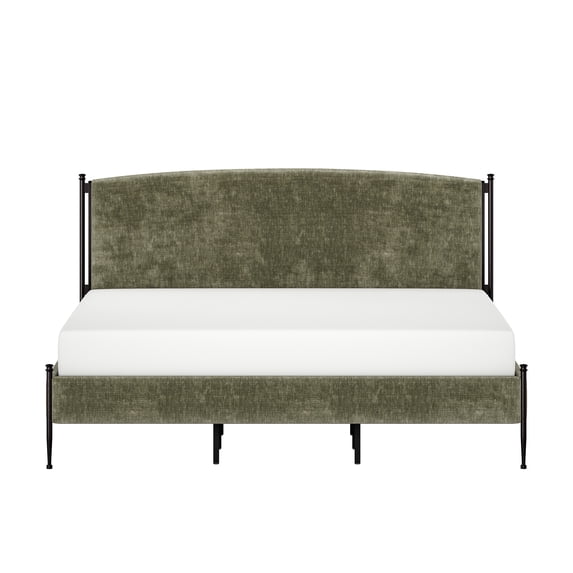 Better Homes & Gardens Ambrose Upholstered King Bed, Forest Velvet and Forged Iron