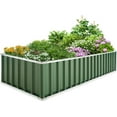 thumbnail image 1 of KING BIRD 101" x 36" x 18" Galvanized Raised Garden Bed Heightened Steel Metal Planter Box, Large Raised Bed Kit, Green, 1 of 8