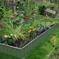thumbnail image 1 of KING BIRD 3 Tiers Raised Garden Bed Dismountable Frame Galvanized Steel Metal Patio Garden Elevated Planter Box 46’’x46’’x23.6’’ for Growing Vegetables Flower (Ivory), 1 of 6