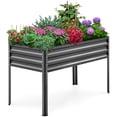 thumbnail image 1 of KING BIRD 47"×24"×32" Raised Garden Bed with Legs Galvanized Steel Metal Elevated Garden Planter Box for Outdoor Gardening Dark Grey, 1 of 9