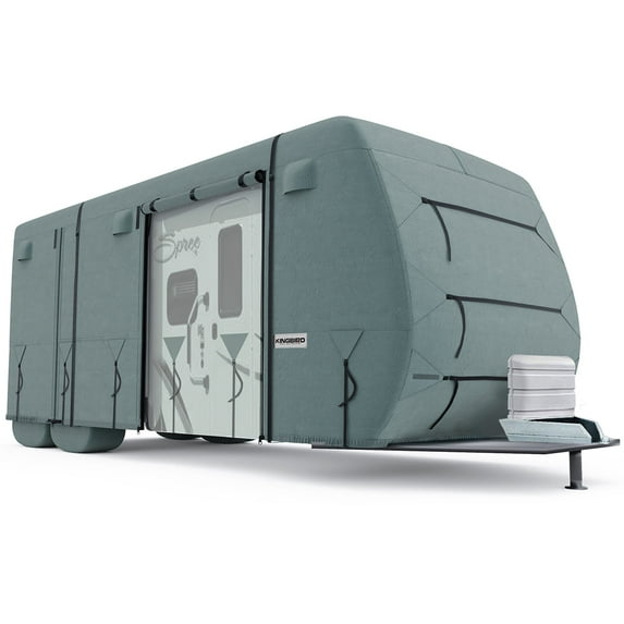 King Bird TTG, Non Woven, Waterproof, Anti-UV RV Cover Fits 360"L x 105"W x 108"H