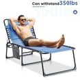 thumbnail image 1 of KING BIRD Oversize Folding Chaise Lounge Outdoor, 16-inch Extra High Patio Camping Sunbathing Recliner, Support 350lbs Lay Flat Pool Beach Lawn Chair with Storage Bag, 1 of 8