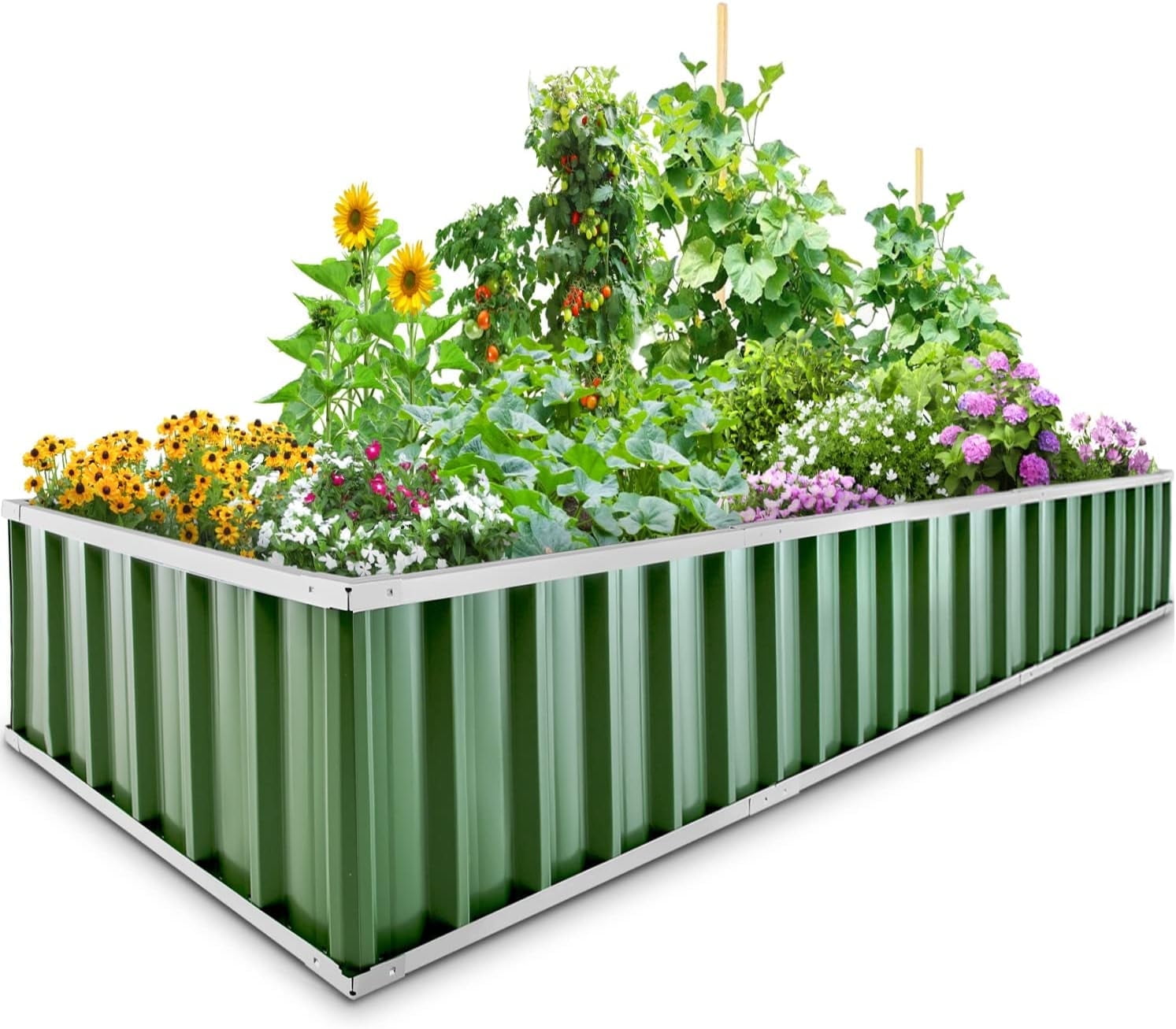 "KING BIRD Raised Garden Bed 101""x 36""x 12"" Box Kit with 4