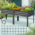 thumbnail image 1 of KING BIRD Raised Garden Bed with Irrigation System and Legs Galvanized Elevated Planter Box for Backyard, Patio, Balcony, 600lb Capacity, 70.9x22.8x31.5 in Dark Grey, 1 of 9