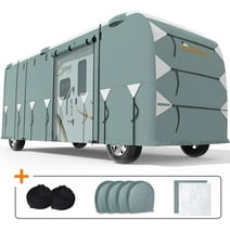 KING BIRD Upgraded Class A RV Cover, Extra-Thick 5 Layers Anti-UV Top Panel, Durable Camper Cover, Fits 37'- 40' Motorhome -Breathable, Waterproof, Rip-Stop