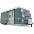 thumbnail image 1 of KING BIRD Upgraded Travel Trailer Fits 18'- 20' RV Cover, Extra-Thick 5 Layers Anti-UV Top Panel Deluxe Camper Cover Breathable Water-Repellent Rip-stop with 2Pcs Straps & 4 Tire Covers, 1 of 10