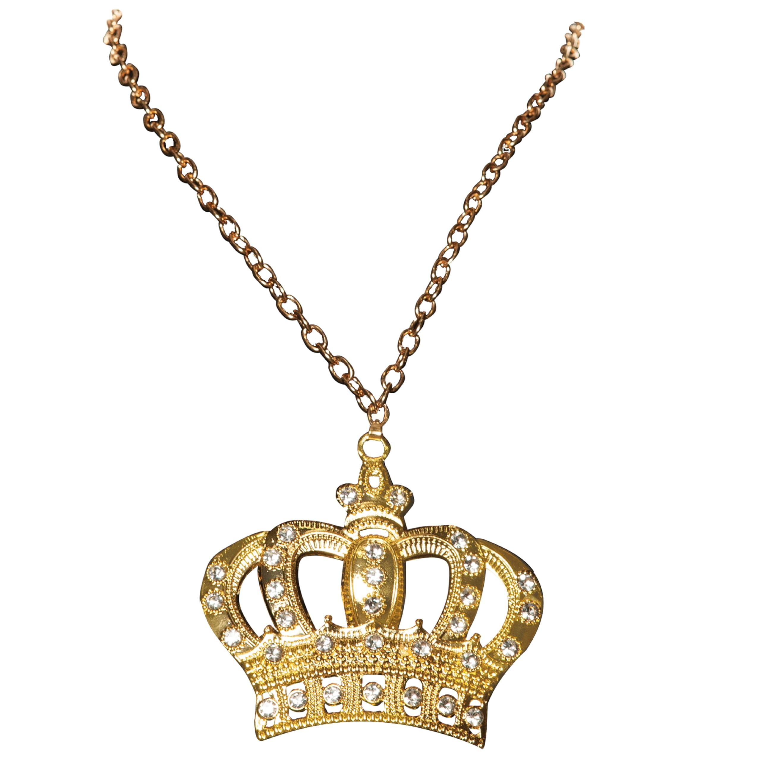 ミュージシャン CROWN NECKLACE GOLD Underwraps Crown Necklace Accessory - Halloween Accesories