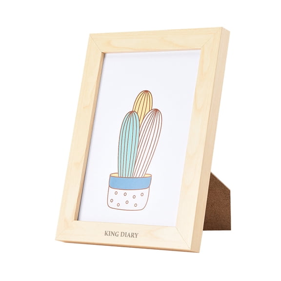 KING DIARY Picture frames, Acrylic Wooden Picture Frame with High Definition Glass, Table Top and Wall Mounting