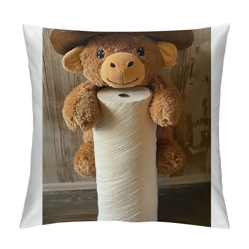 KING Highland Cow Plush Long Body Pillow, Giant Breathable Highland