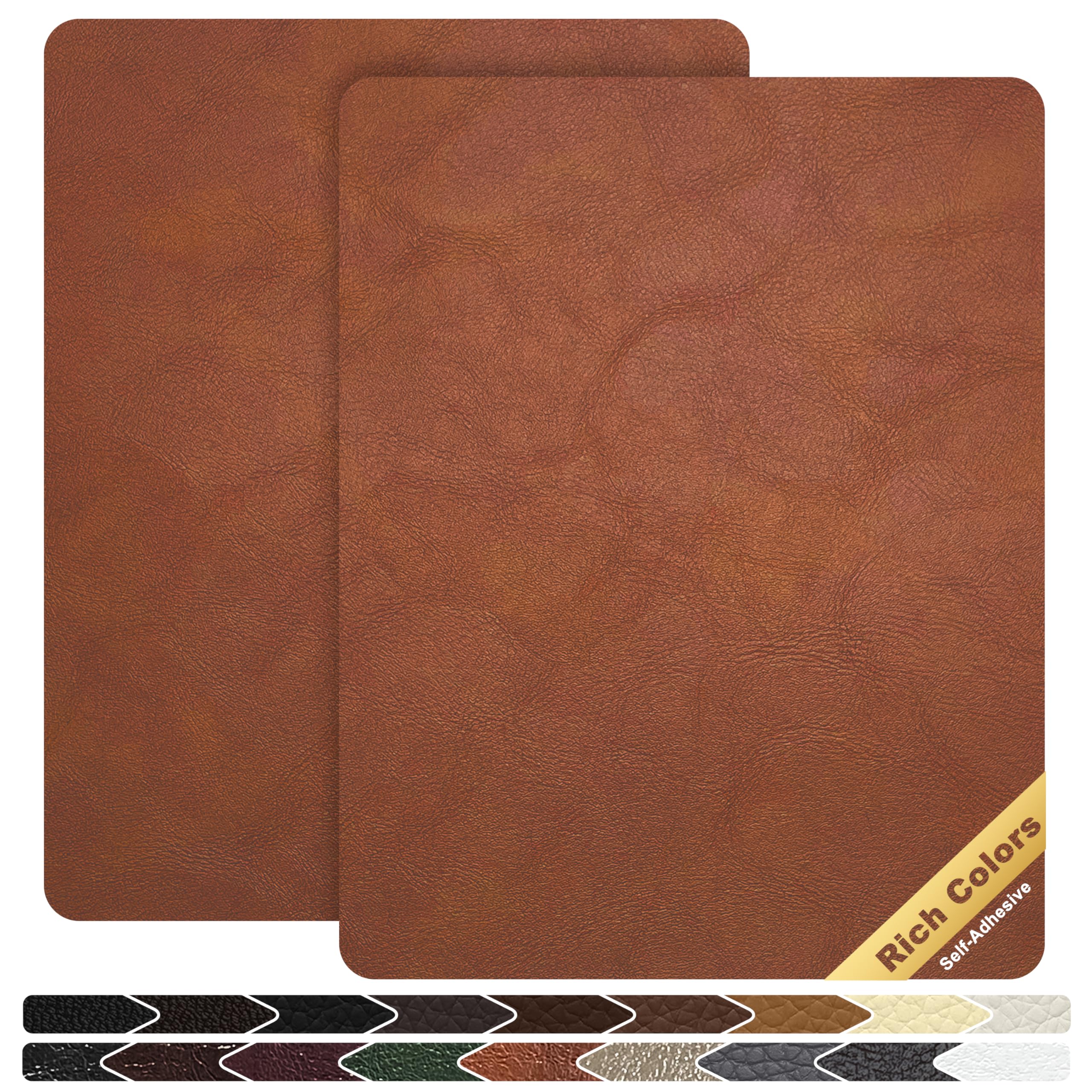 KING MOUNTAIN Leather Repair Patch,2 Packs 9 x 11 Inches self Adhesive