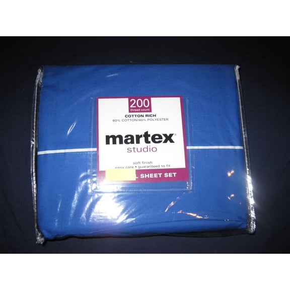 KING - Martex - True Blue Cotton/Poly Blend 200TC NO-IRON SHEET SET