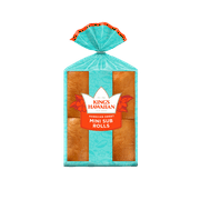King's Hawaiian Original Hawaiian Sweet Mini Sub Rolls 6 Count, 12 oz, Shelf-Stable