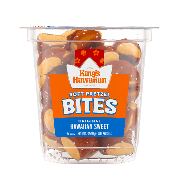 KING’S HAWAIIAN® Original Hawaiian Sweet Soft Pretzel Bites 10.2 oz, Tub