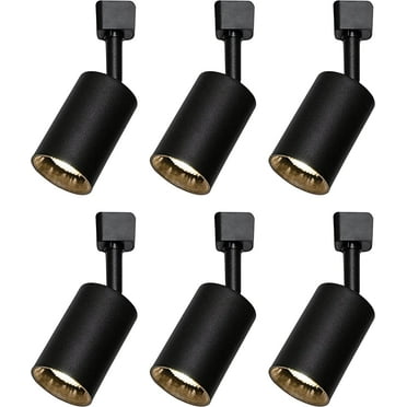 KING SHA Black LED Track Lighting Heads with GU10 Bulbs- Dimmable,  CRI90+, 3000K,Anti-Glare,6 Pack
