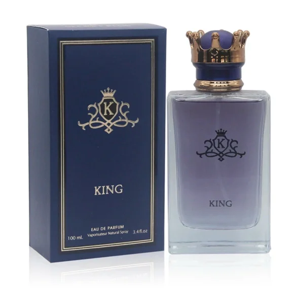 KING Eau de Parfum Cologne for Men 3.4 oz (100 ml) Woody Oriental Cologne for Men, Long Lasting Mens Fragrance, Citrus Spicy Amber Musk Scent, Bold Masculine Perfume, Gift for Men