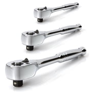KING Socket Ratchet Handle Set, 72-Tooth, Pear Head 3-Piece Set
