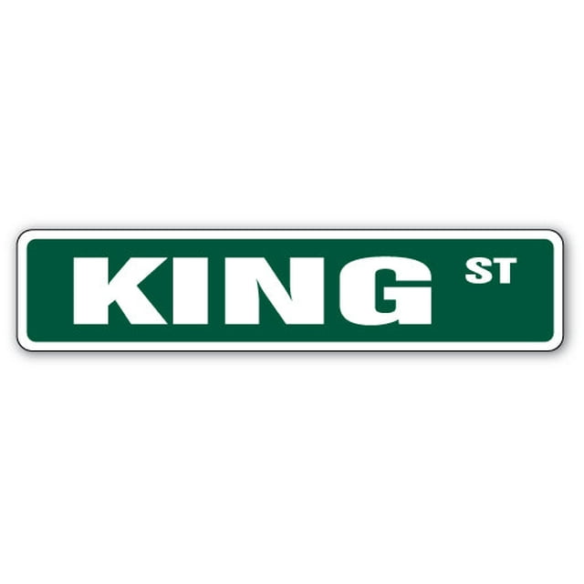 KING Street Sign Childrens Name Room Sign Indoor/Outdoor 18" Wide