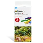 KINGART Soft Pastels Half Stick Set, 12 Vibrant Colors, Art Pastels for Artists