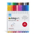 thumbnail image 1 of KINGART 24pc Fine Line Color Ink Pens, Size 04 mm, 1 of 10