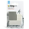 thumbnail image 1 of KINGART Assorted Erasers, Set of 3, 1 of 9