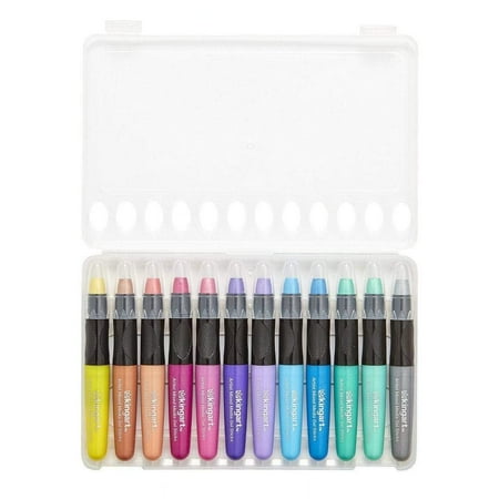 KINGART Mixed Media Gel Sticks, Set of 12 Metallic Colors