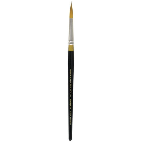 KINGART Original Gold 9020 Series, Golden Taklon Max Round, Size 8