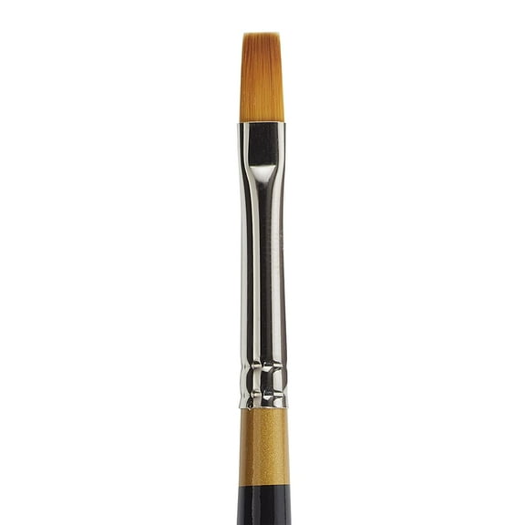 KINGART Original Gold 9300 Shader Series, Premium Golden Taklon Multimedia Artist Brushes, Size 6