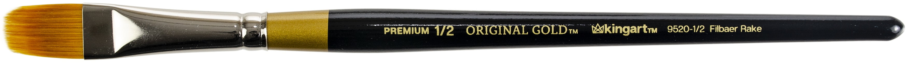 Filbert Rake Brush KINGART™ Original Gold 9520 Series, Golden Taklon Filbert Rake, Size 1/ ...