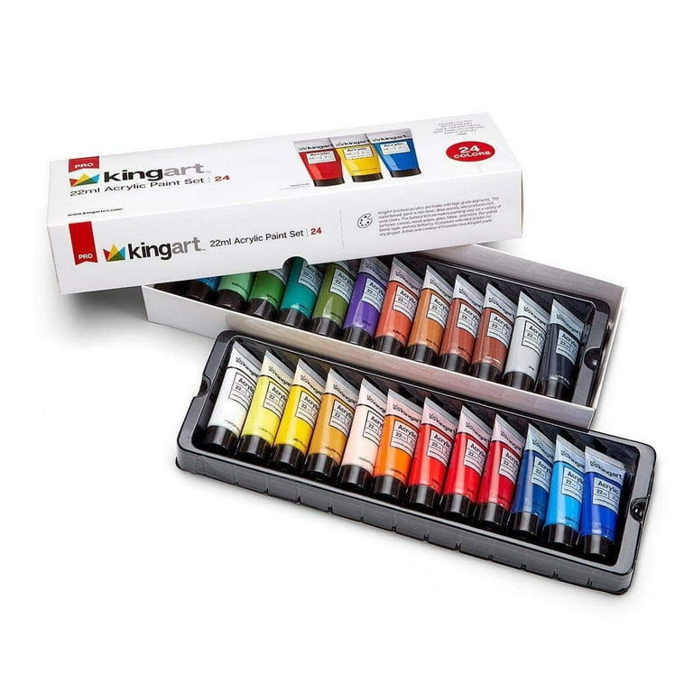 KINGART PRO Artist Acrylic Paint, 22ml (0.74oz), Set of 48 Colors 