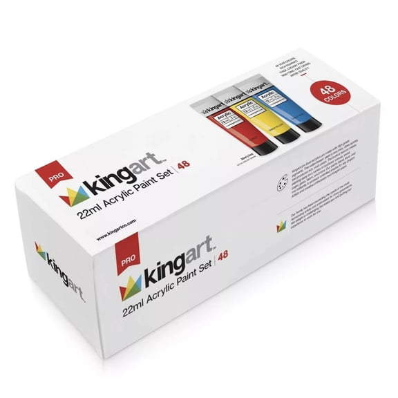 KINGART PRO Artist Acrylic Paint, Set of 48 Colors