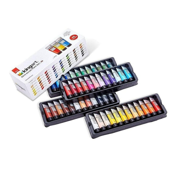 KINGART PRO Artist Acrylic Paint, 22ml (0.74oz), Set of 48 Colors