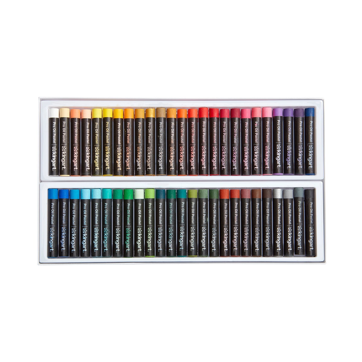 KINGART PRO Artist Soft Oil Pastels, in 50 Brilliant Varieties, Comes