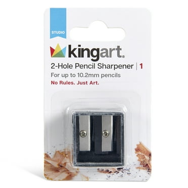 KINGART 2 Hole Plastic Pencil Sharpener