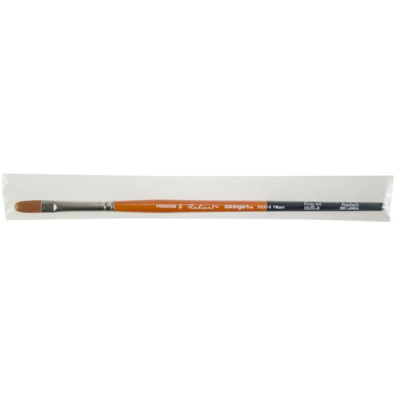 KINGART Radiant 6500-8 Filbert Series Premium Golden Synthetic Brushes for Acrylic, Oil and Watercolor